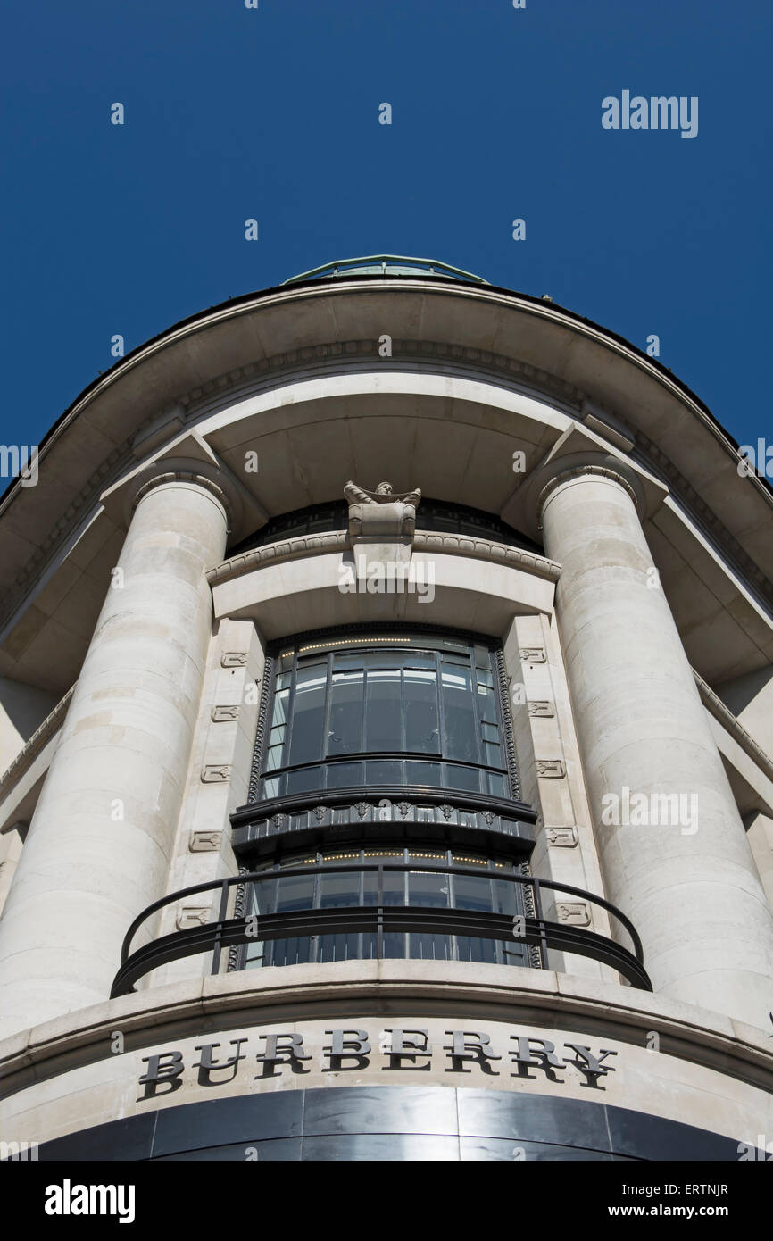 Esterno di burberry store in Regent Street, Londra, Inghilterra Foto Stock