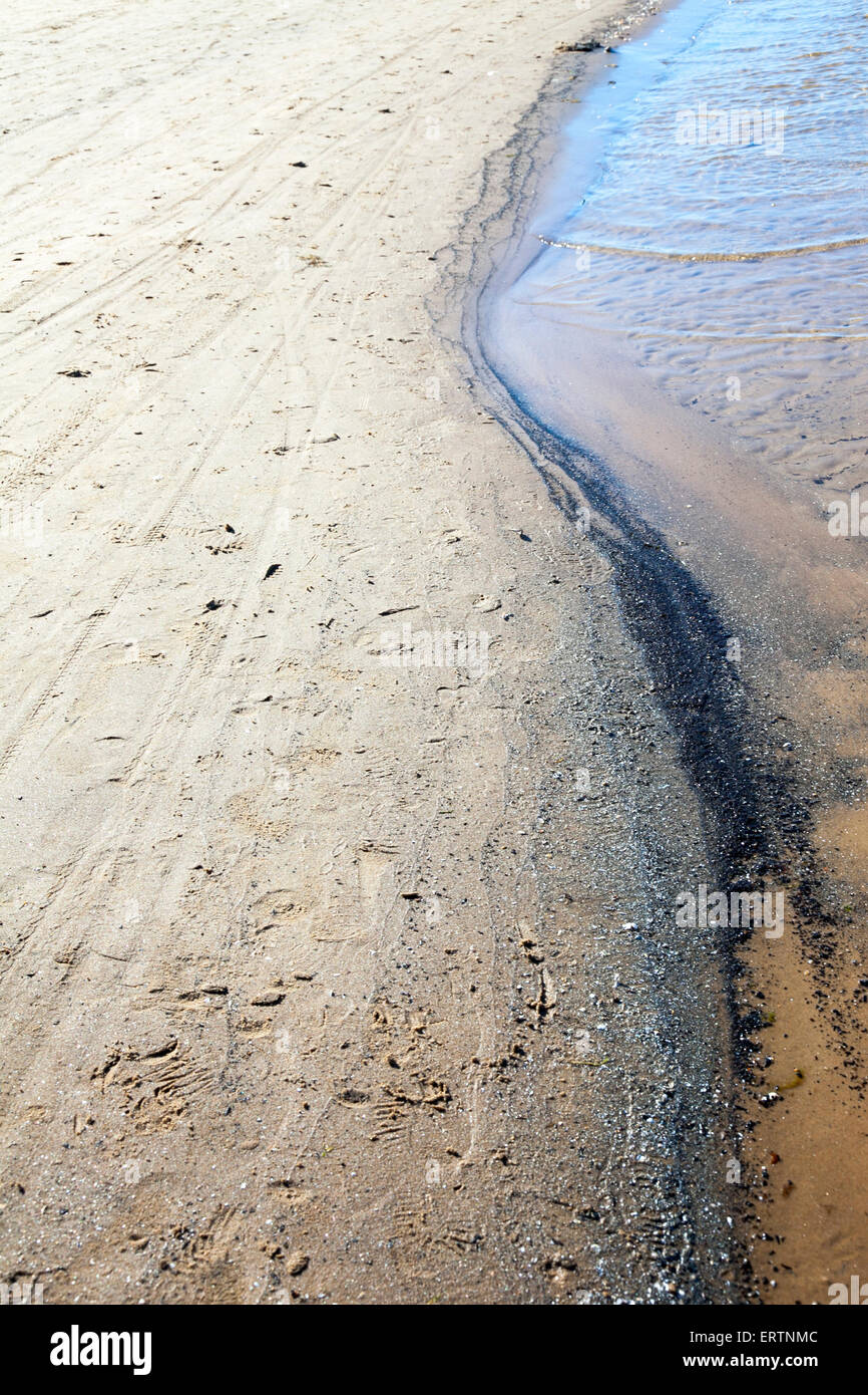 Spiaggia di astratta (Vecaki, Lettonia) Foto Stock