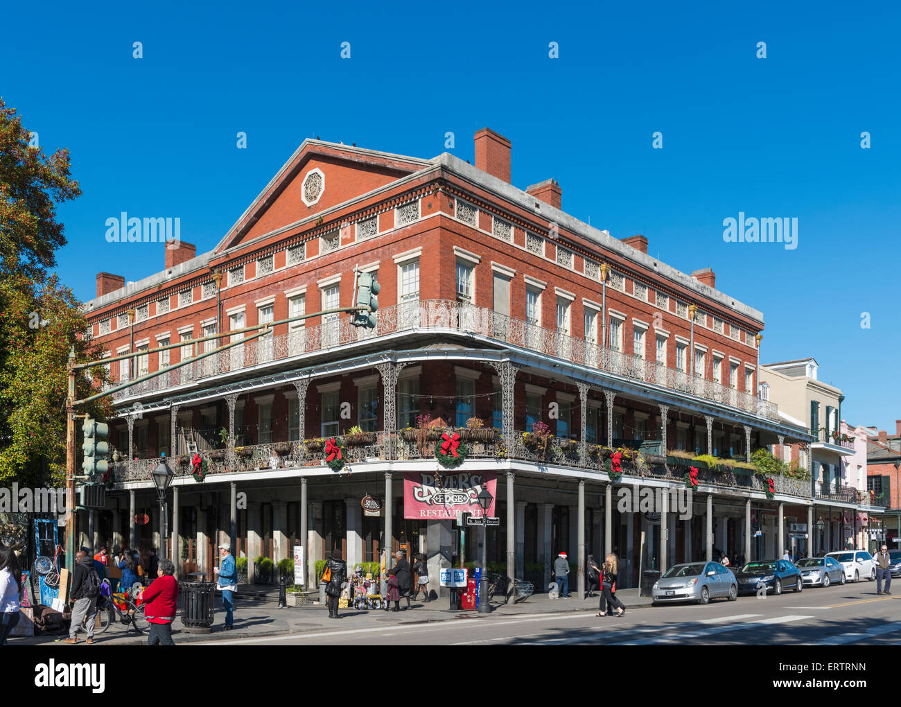 New Orleans French Quarter, Louisiana, Stati Uniti d'America - bordo del fiume Creole food in Jackson Square Foto Stock