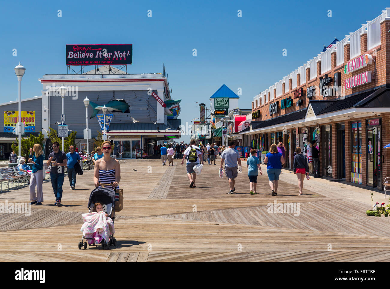 Ocean City, Maryland sulla costa orientale degli USA, Stati Uniti d'America in estate Foto Stock