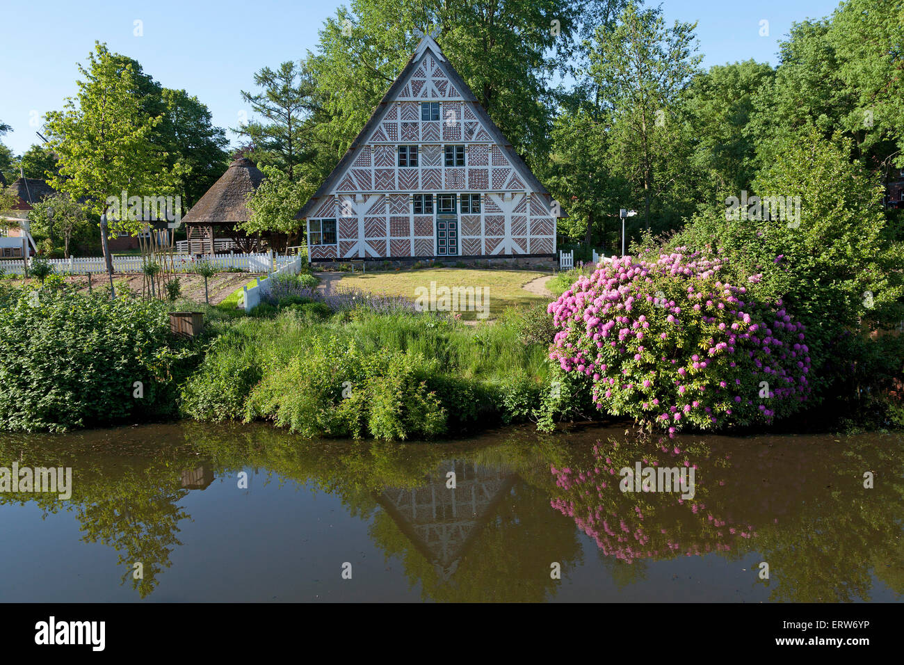 Casa di telaio, open-air museum, Stade, Bassa Sassonia, Germania Foto Stock