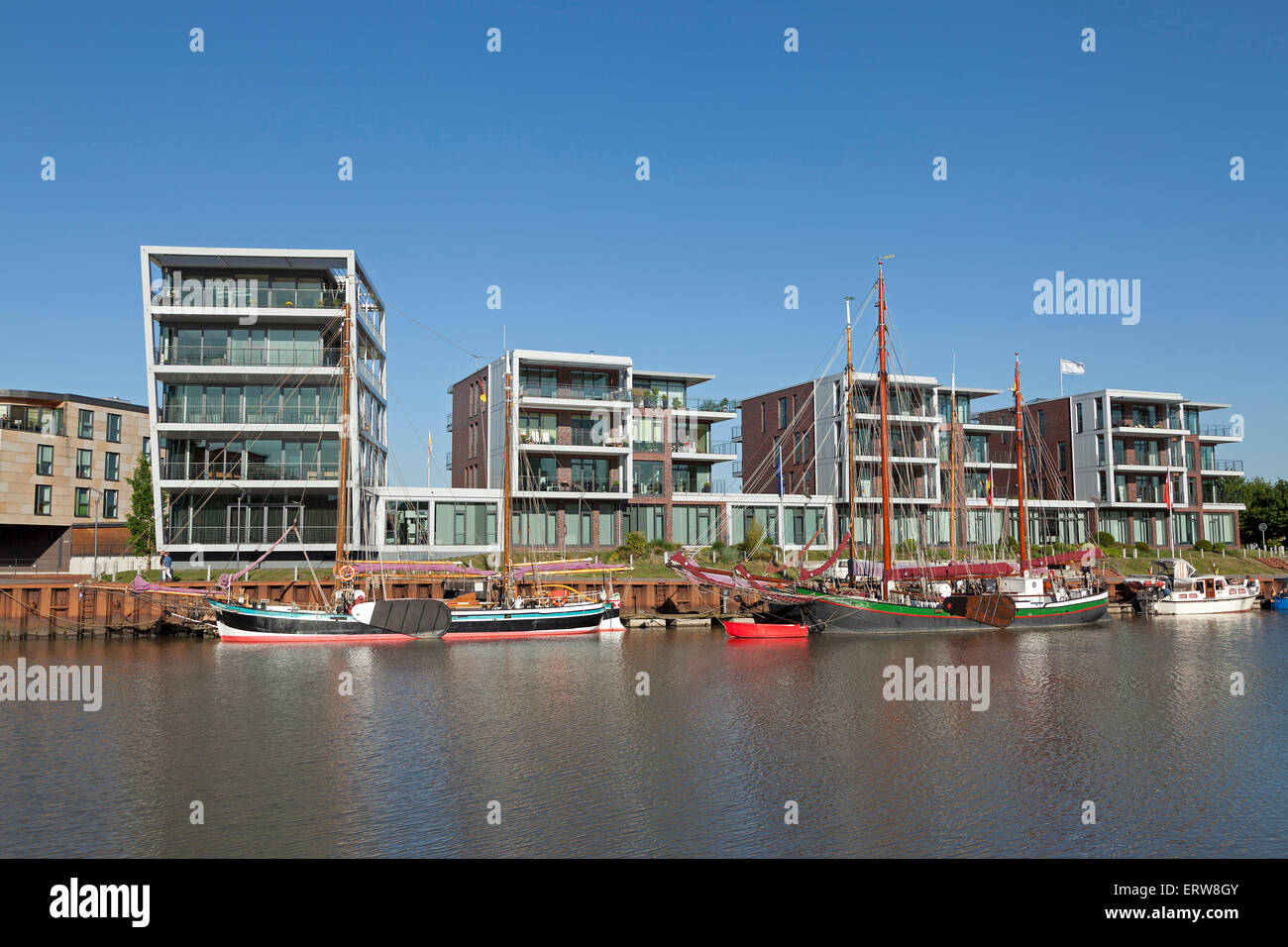 Città di porto, Stade, Bassa Sassonia, Germania Foto Stock