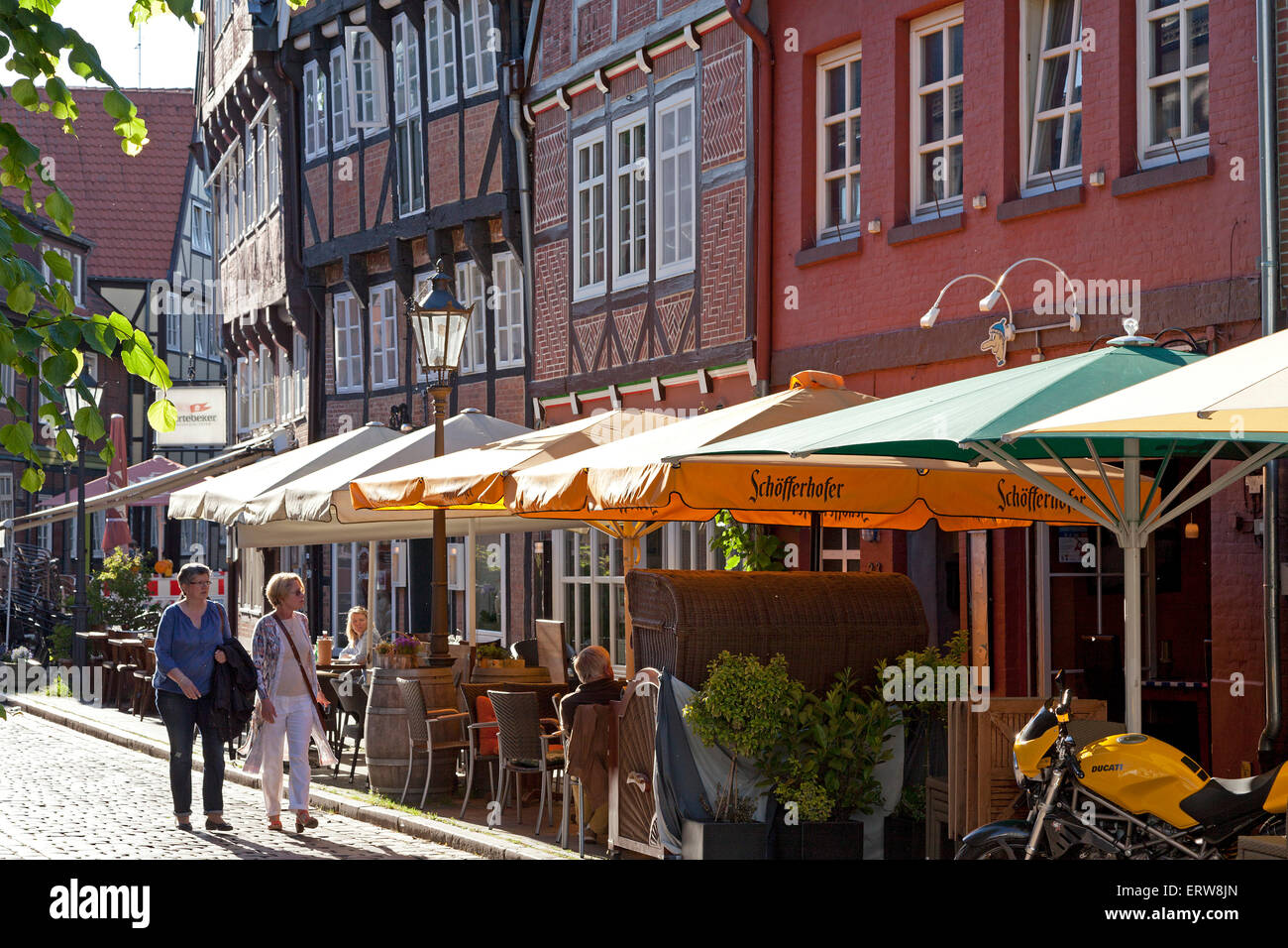 Ristoranti, Salzstrasse, Stade, Bassa Sassonia, Germania Foto Stock