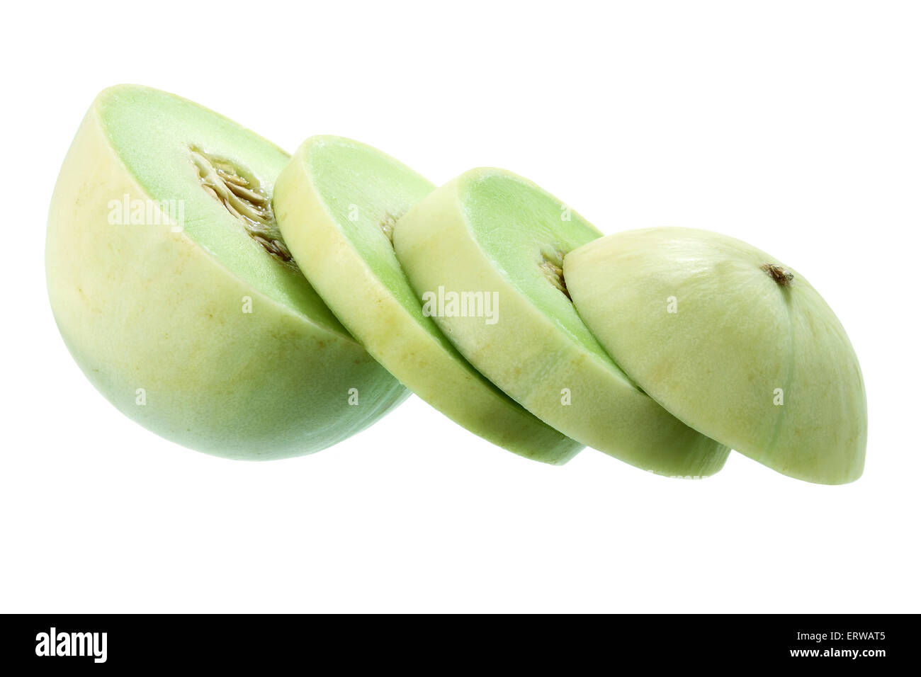 Fette di melone Honeydew Foto Stock