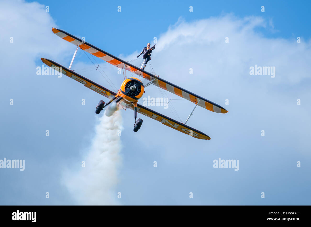 Il Breitling Wingwalkers a Airshow Throckmorton Foto Stock