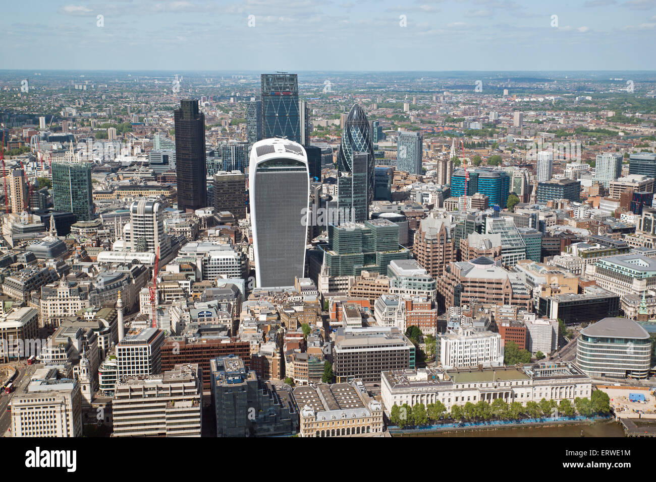 Vista aerea della City di Londra Regno Unito Inghilterra Foto Stock