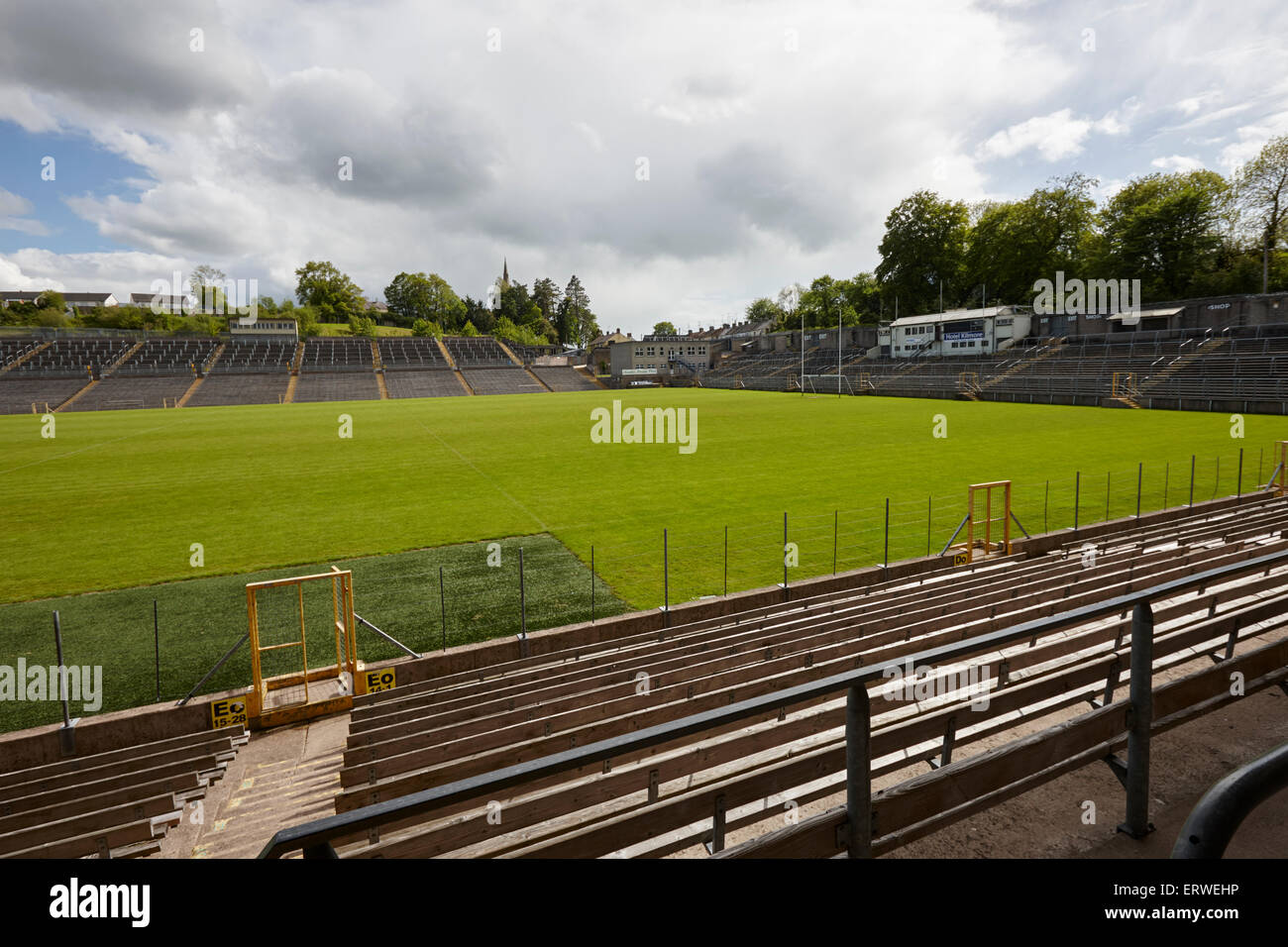 St Tiernach's park cloni gaa terreno contea di Monaghan Repubblica di Irlanda Foto Stock