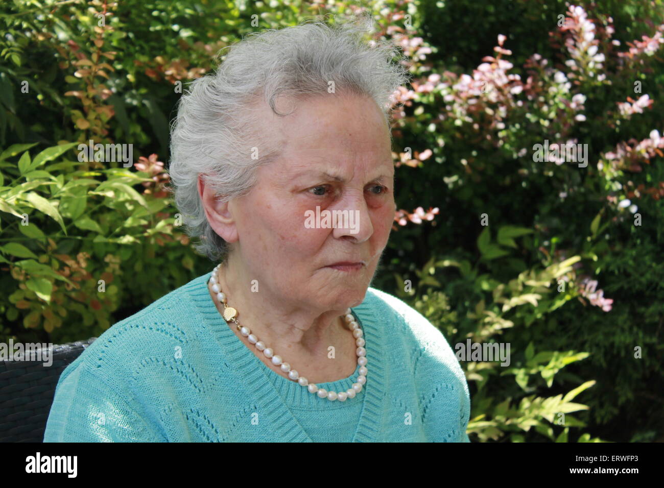 Ritratto di donna anziana Foto Stock
