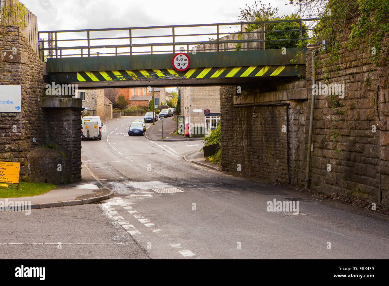 Templecombe somerset street scene Foto Stock