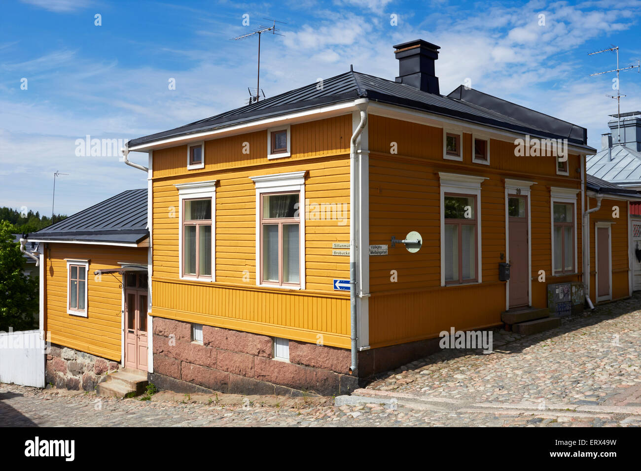 Street view, Porvoo Finlandia Foto Stock