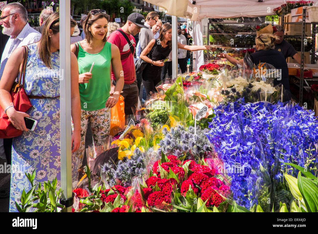Columbia road flower market, East London, England, Regno Unito Foto Stock