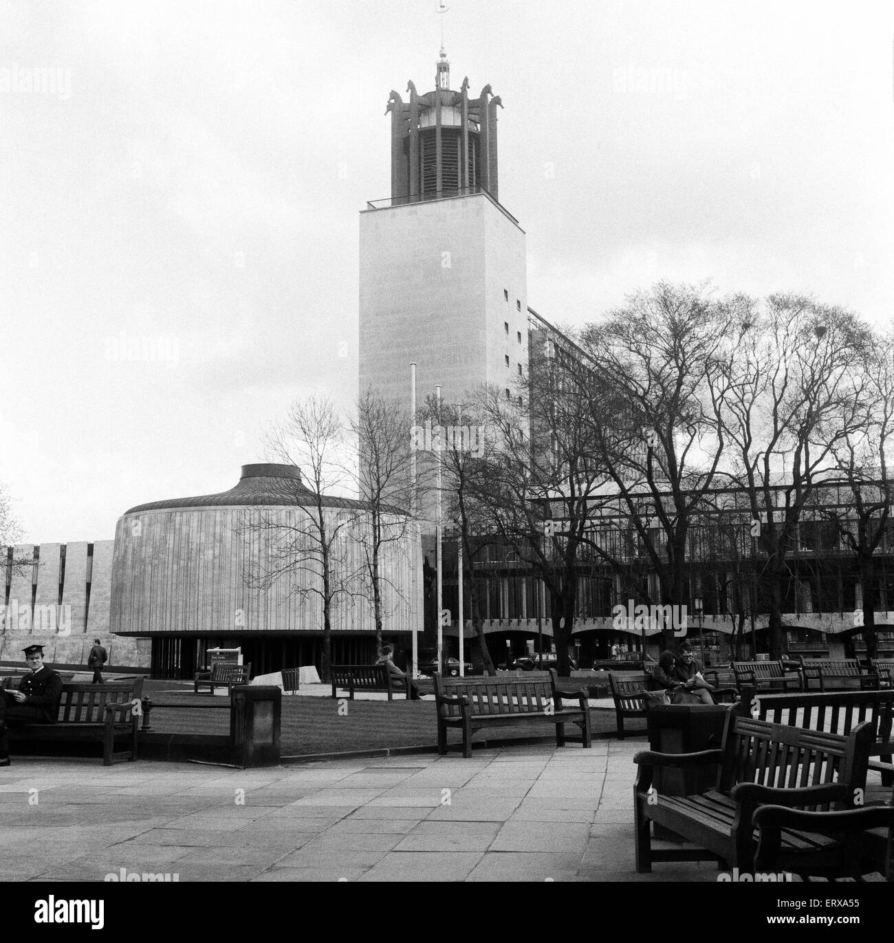 Newcastle Civic Center, Newcastle upon Tyne, Tyne and Wear, circa 1970s. Foto Stock
