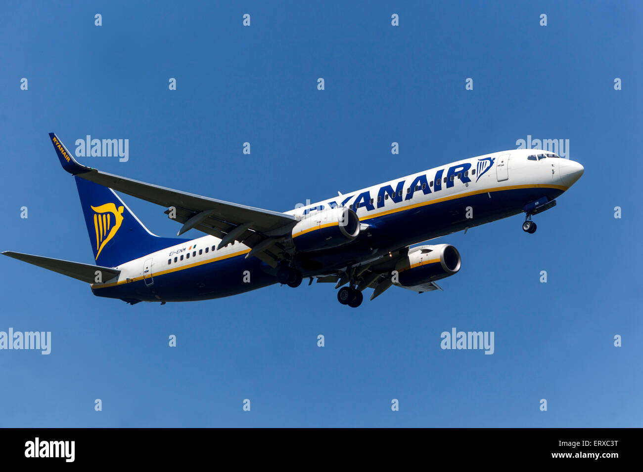 Atterraggio aereo Ryanair Foto Stock