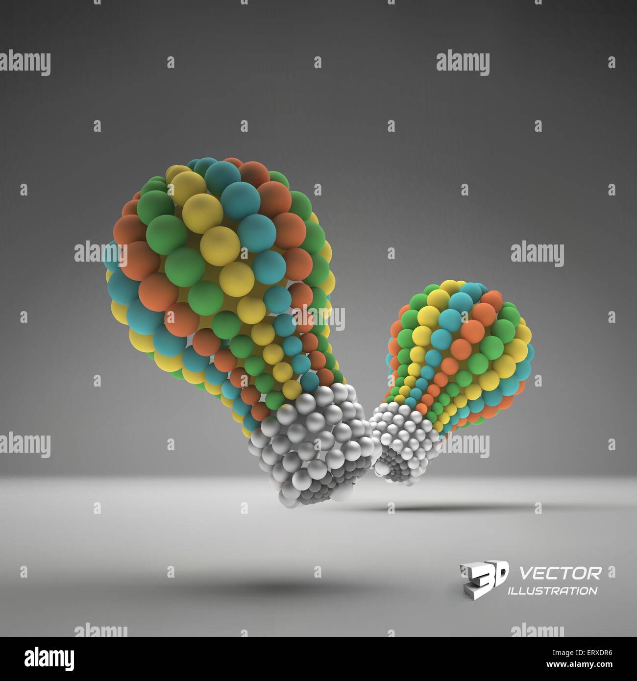 Lampadina. Idea concetto. 3d illustrazione vettoriale. Illustrazione Vettoriale