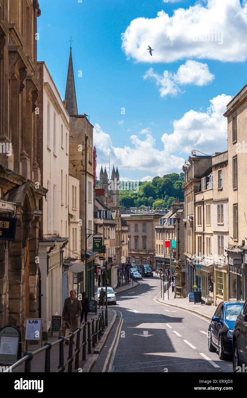 Broad Street a Bath Somerset England Regno Unito Foto Stock