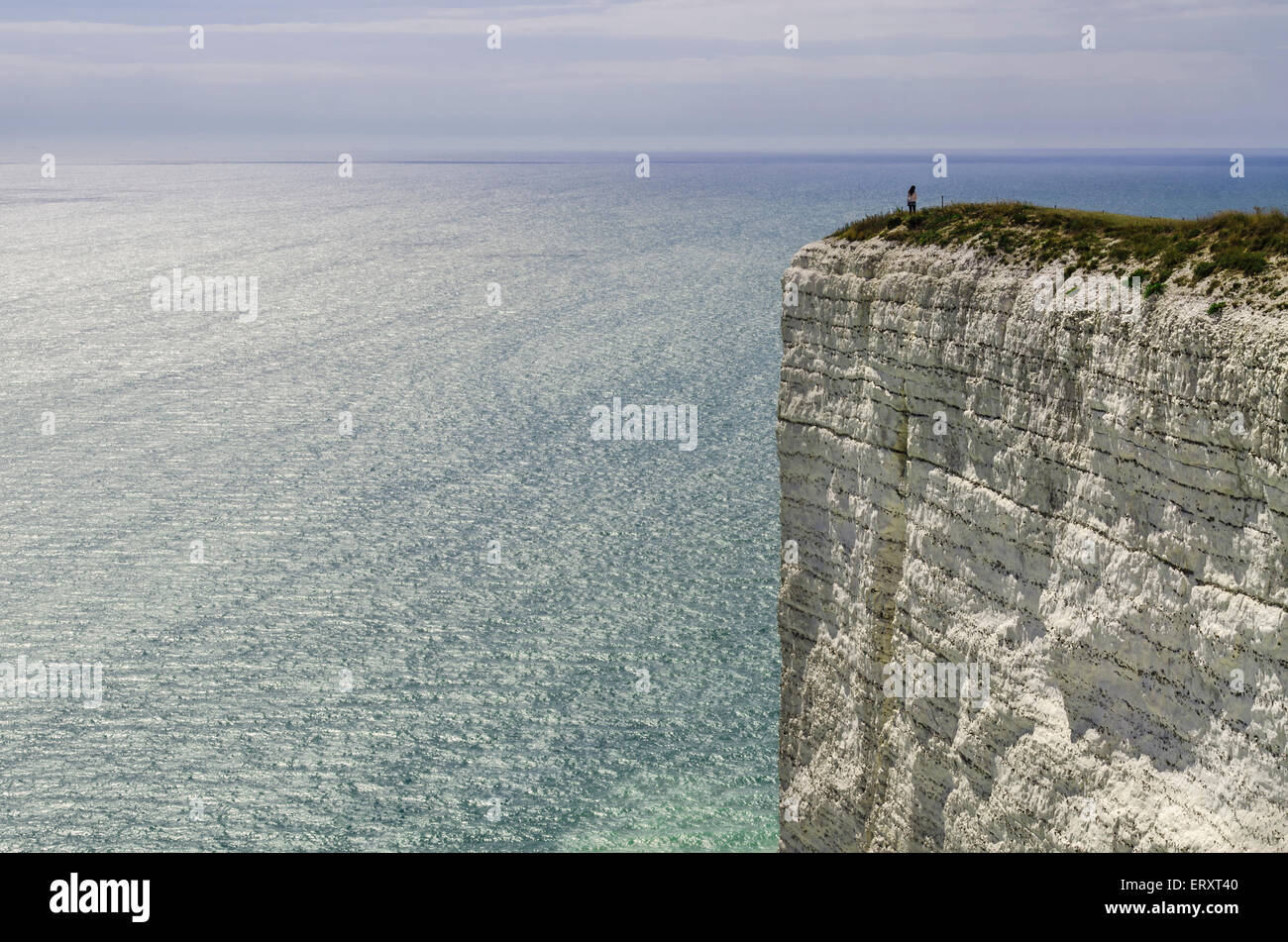 Scogliere in sette sorelle Country Park. Sussex costa del patrimonio Foto Stock