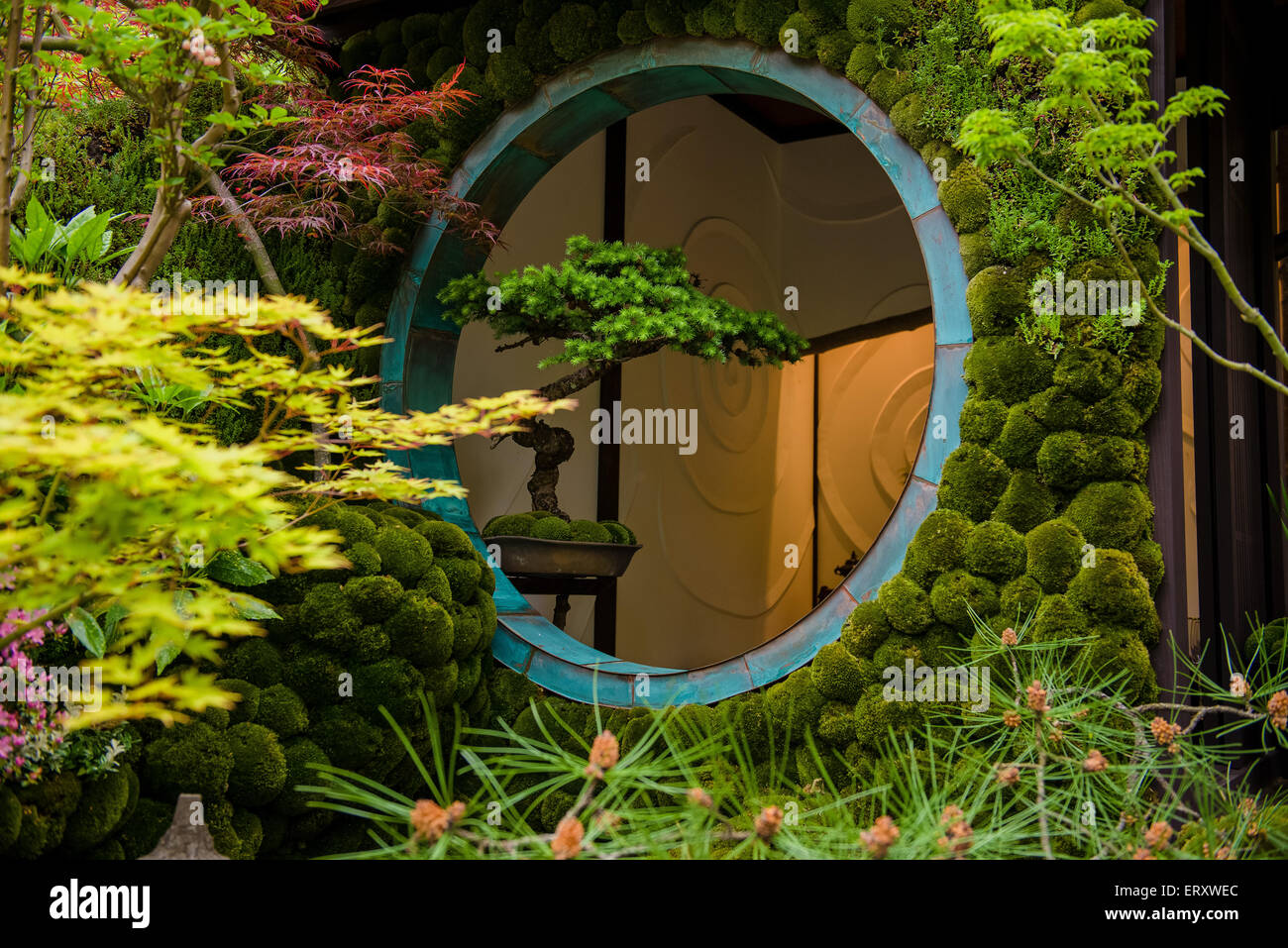 Non Edo Niwa - Giardino Edo da Ishihara Kazuyuki Progettazione Laboratorio, Chelsea Flower Show 2015 Foto Stock