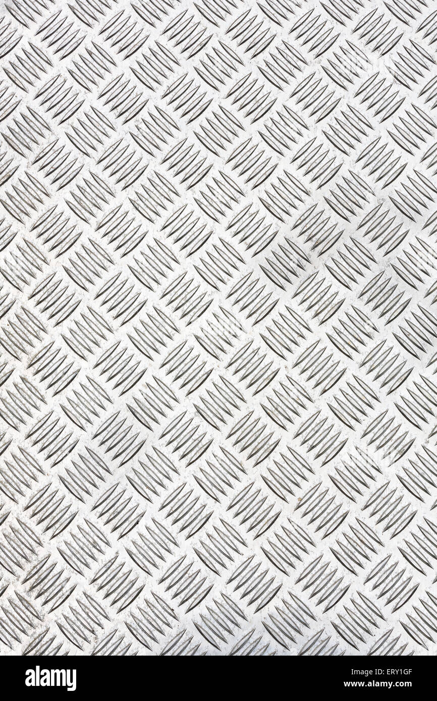 Piastra di diamante, noto anche come piastra di controllo, piastra di battistrada, tratteggiato kick plate Durbar e la piastra a pavimento per la texture dello sfondo. Foto Stock