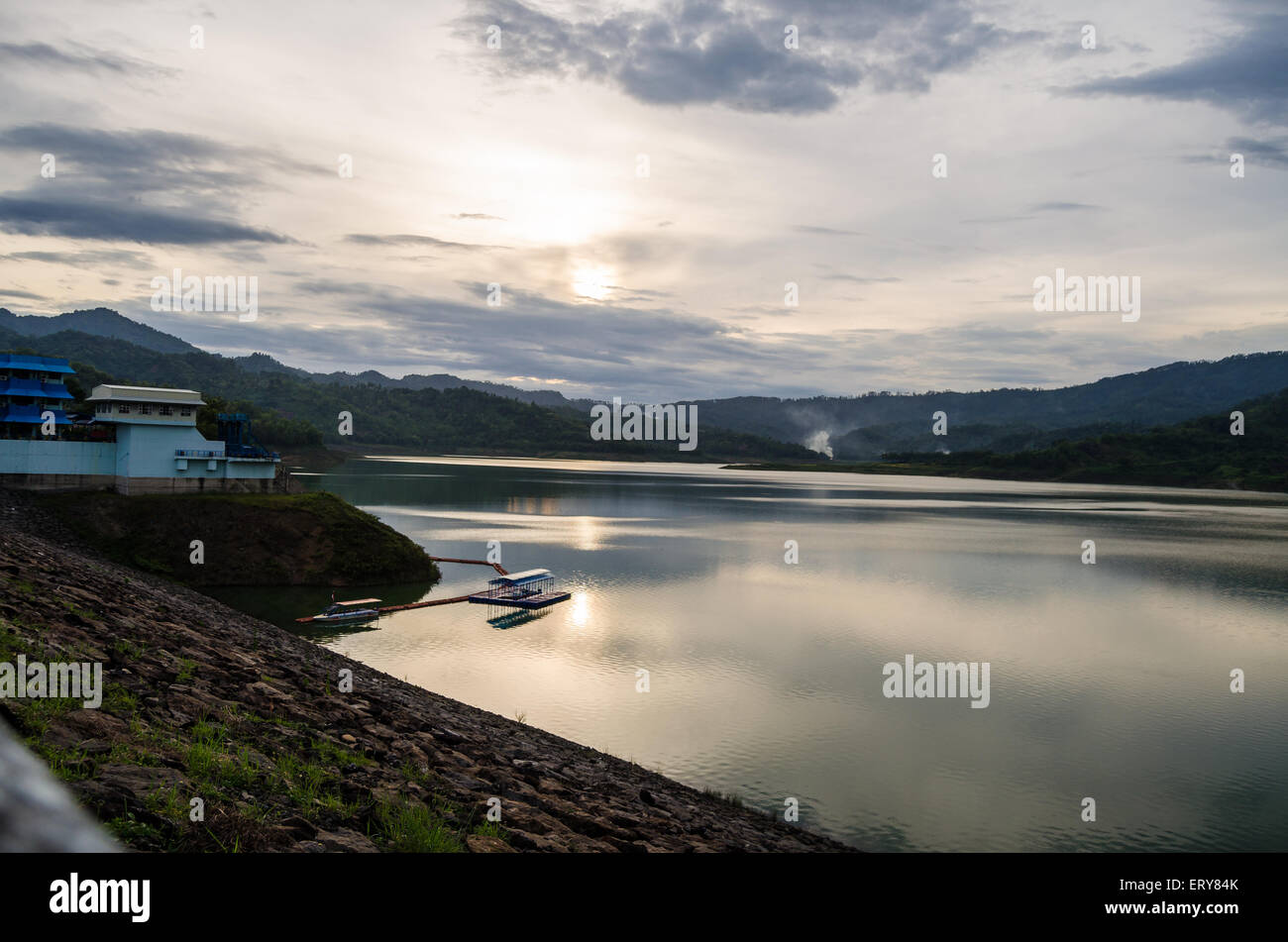 Serbatoio Wonorejo come acqua di alimentazione tulungagung, East Java, Indonesia Foto Stock