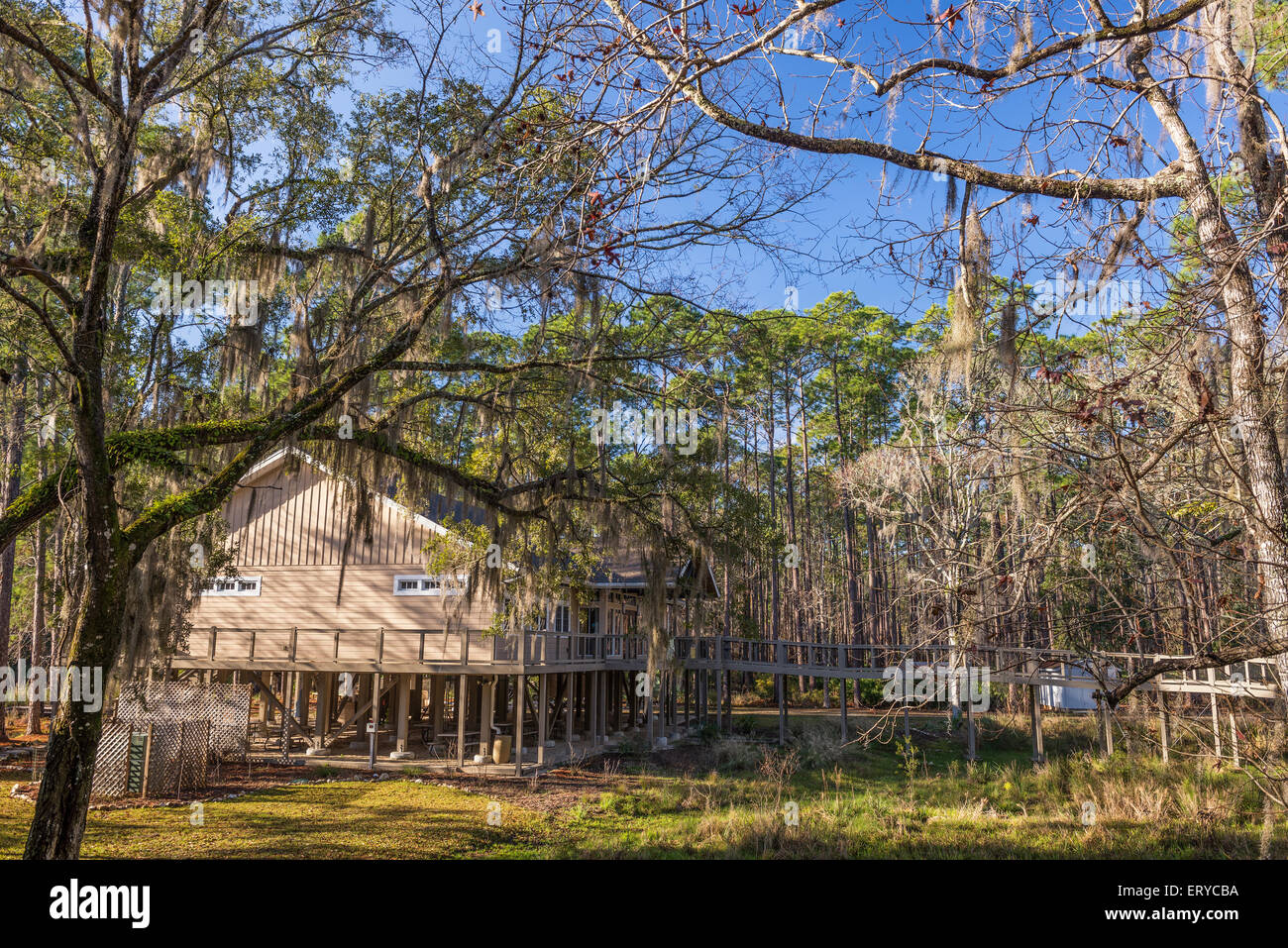 San marchi National Wildlife Refuge Visitor Center vicino a Tallahassee, Florida. Istituito nel 1931, questo è uno dei più antichi wil Foto Stock