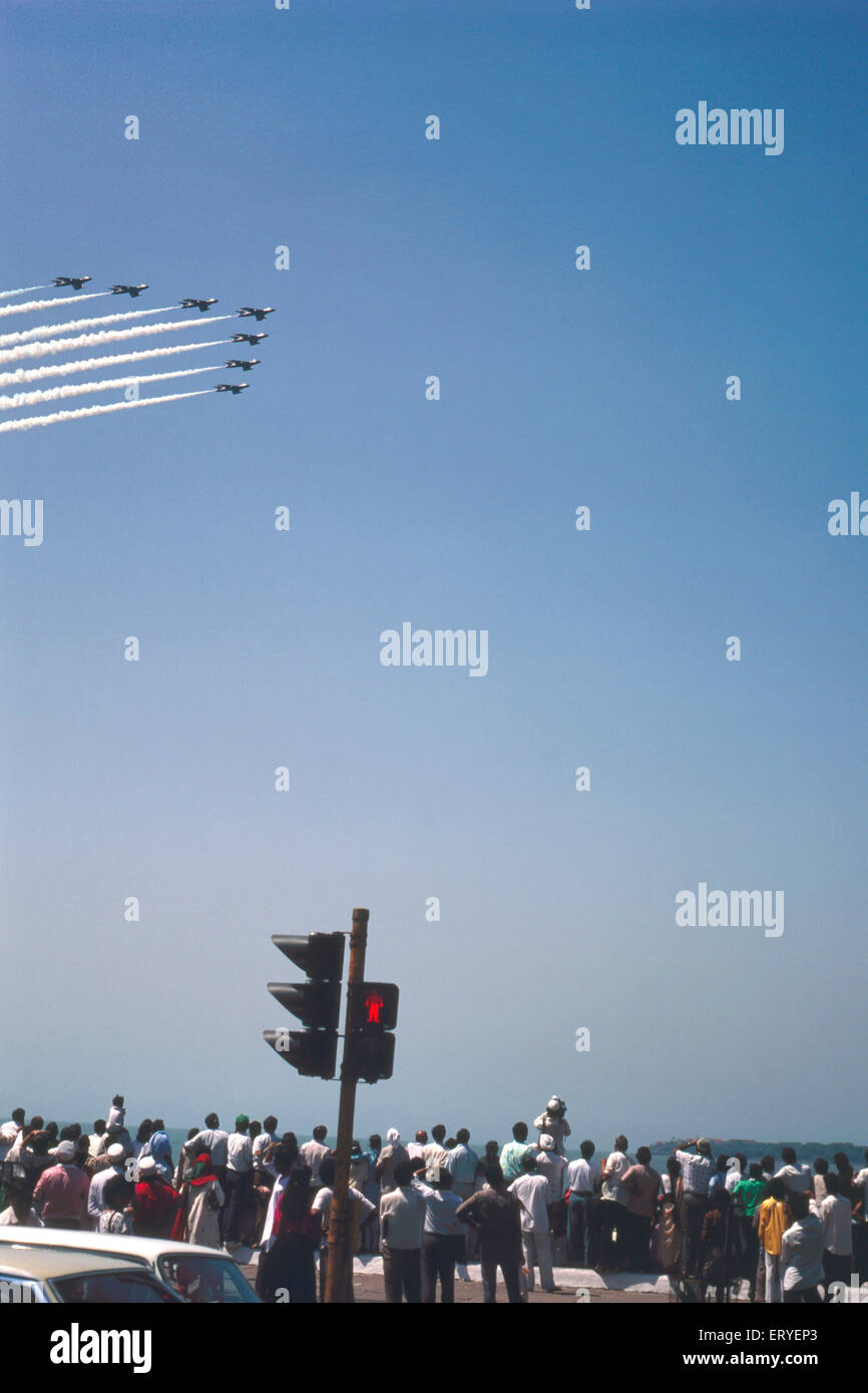 Jetfighter piani in Air Show ; Mumbai Bombay ; Maharashtra ; India Foto Stock