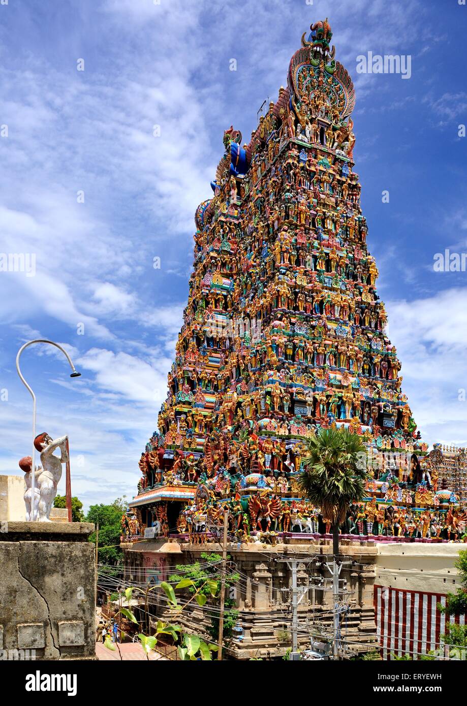 Meenakshi sundareswarar o meenakshi Amman Tempio ; Madurai ; Tamil Nadu ; India Foto Stock