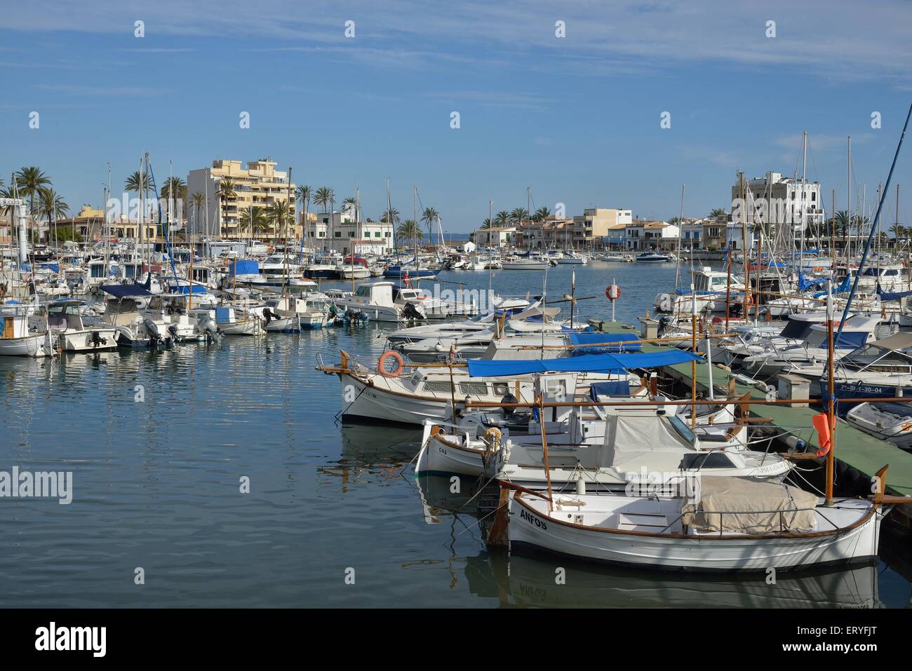 Porto di Portixol, Palma de Mallorca, Maiorca, isole Baleari, Spagna Foto Stock