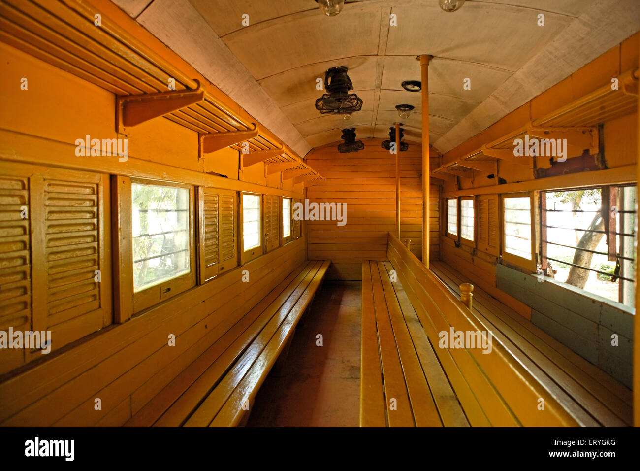 Train Coach , Museo ferroviario , Mysore , Mysuru , Karnataka , India , Asia Foto Stock