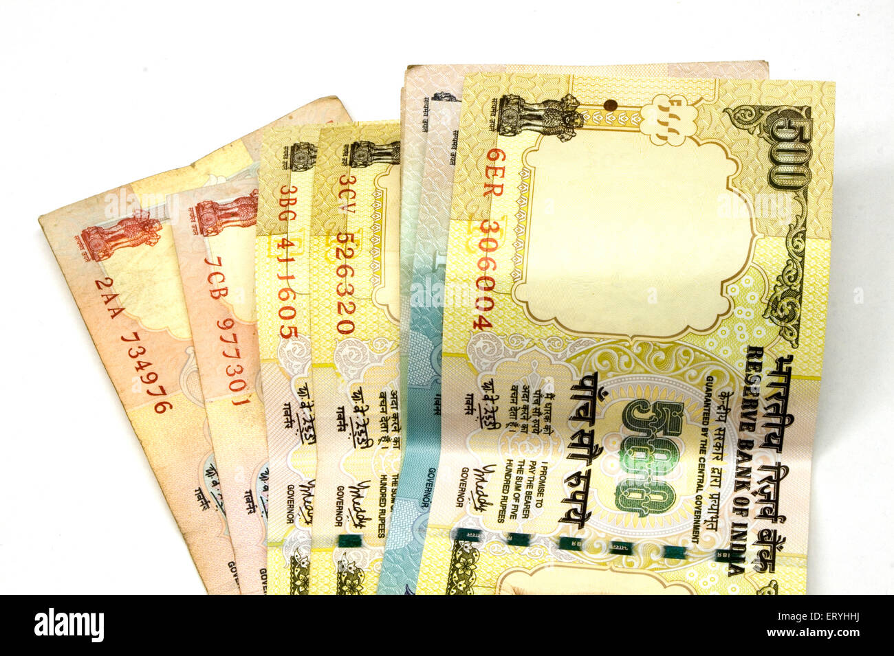 Rupia indiana ; denaro ; rupya valuta indiana ; India Foto Stock