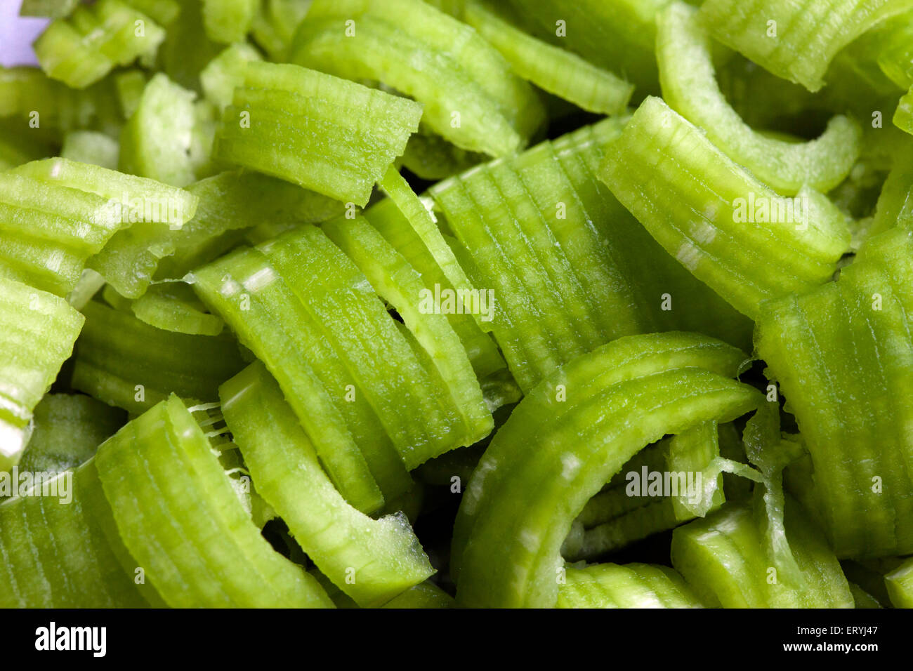 Gourd di Serpente fette vegetale India Asia Foto Stock