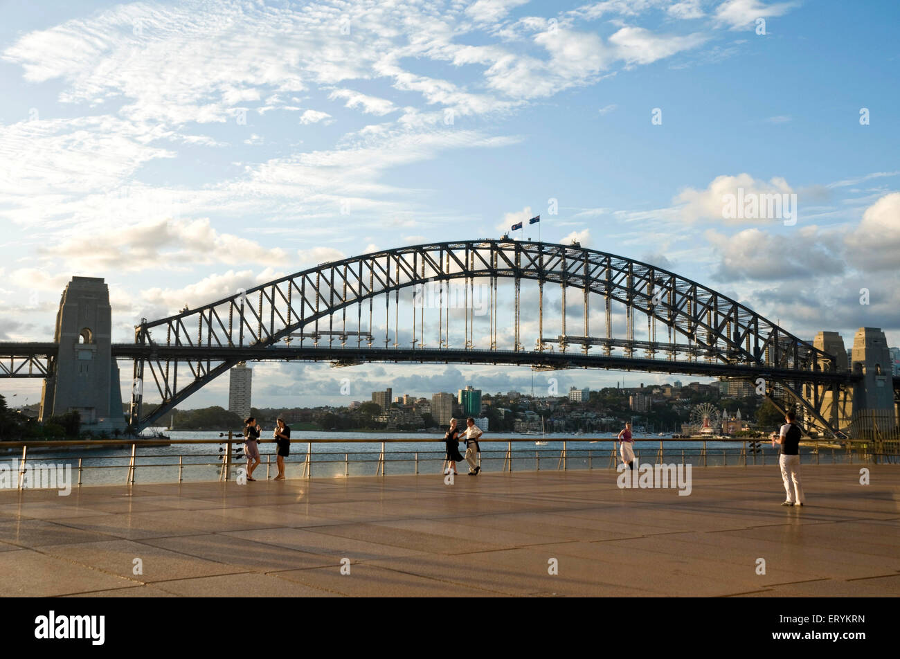 Sydney Harbour Bridge , Harbour Bridge ; Steel Through Arch Bridge , Sydney Harbour , Sydney , nuovo Galles del Sud ; Australia Foto Stock