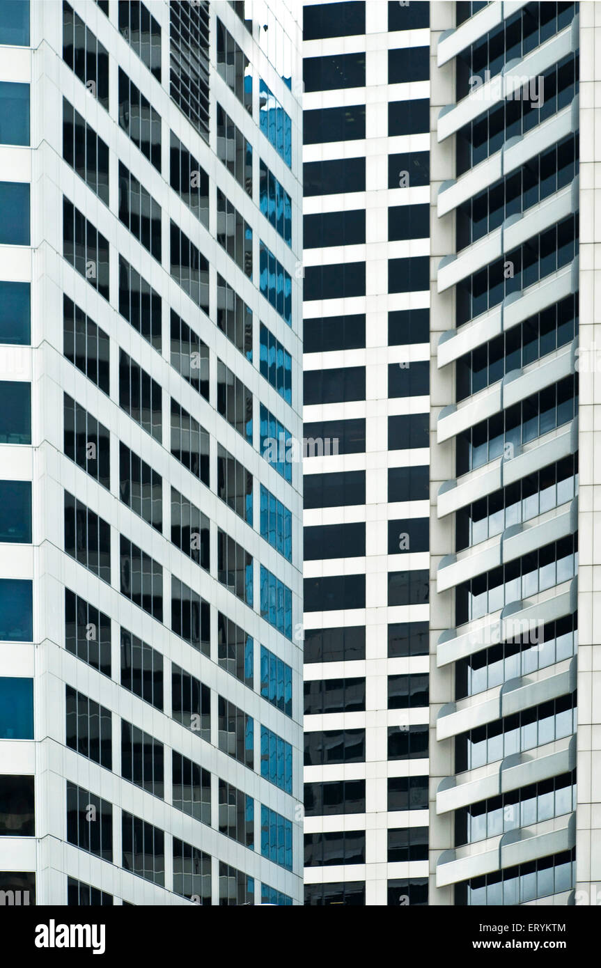 Design di finestre di vetro motivo forma architettura forma ; Sydney ; nuovo Galles del Sud ; Australia Foto Stock
