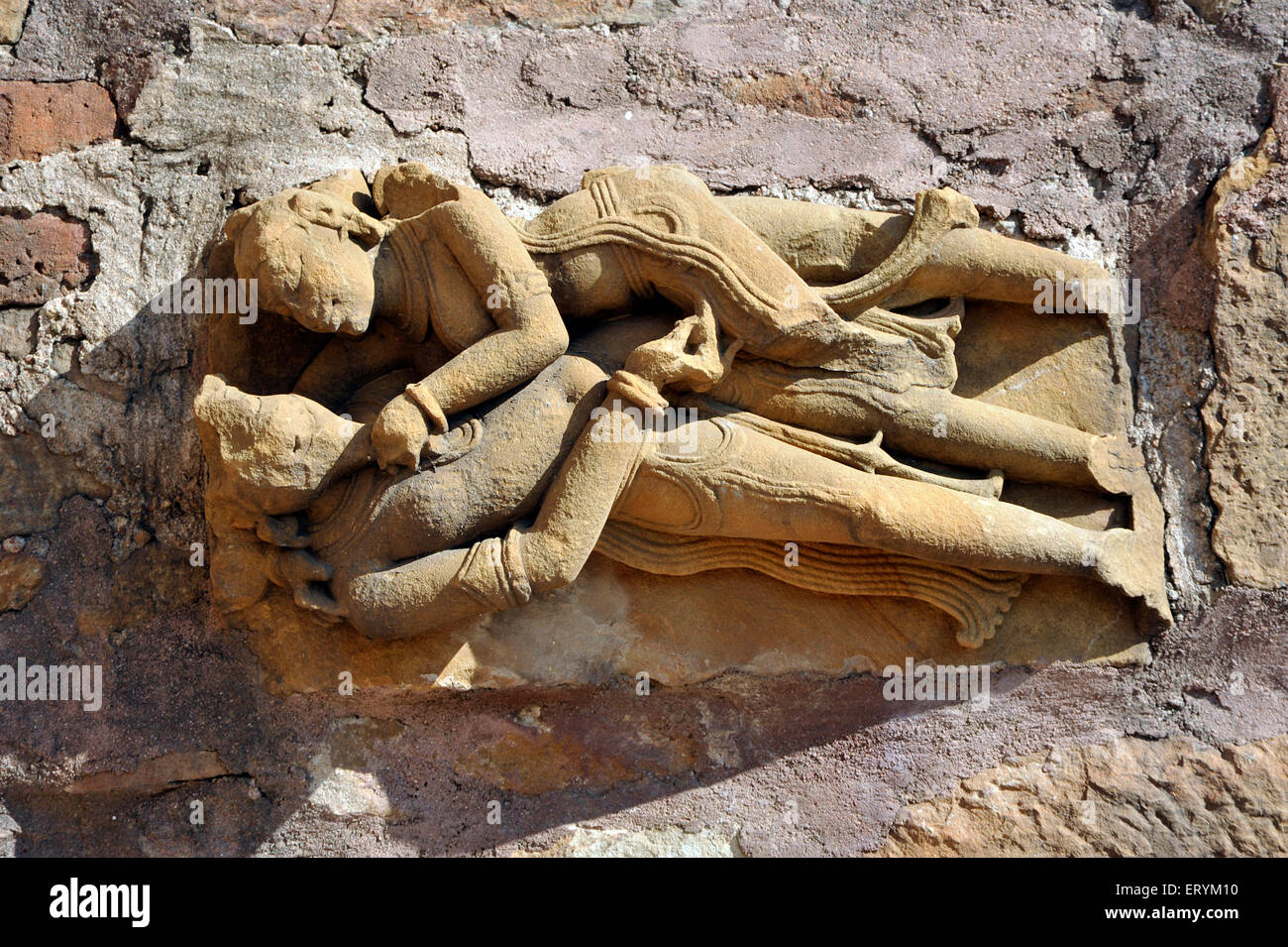 La scultura kandariya mahadeva temple khajuraho Madhya Pradesh India Asia Foto Stock