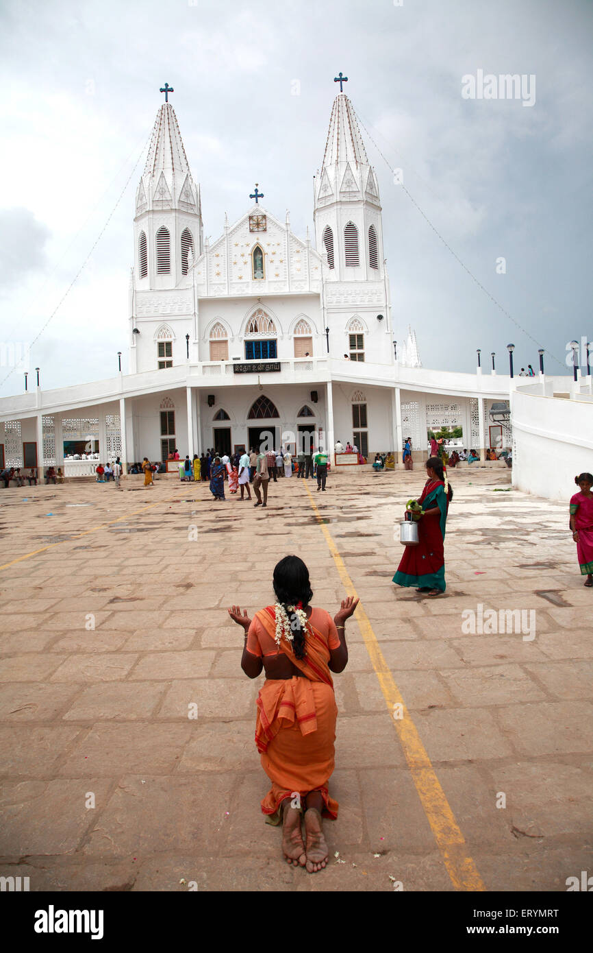 Chiesa della Madonna della Salute ha definito la nostra Signora di Vailankanni ; Vailankanni Velanganni ; Nagapattinam Nagappattinam Foto Stock