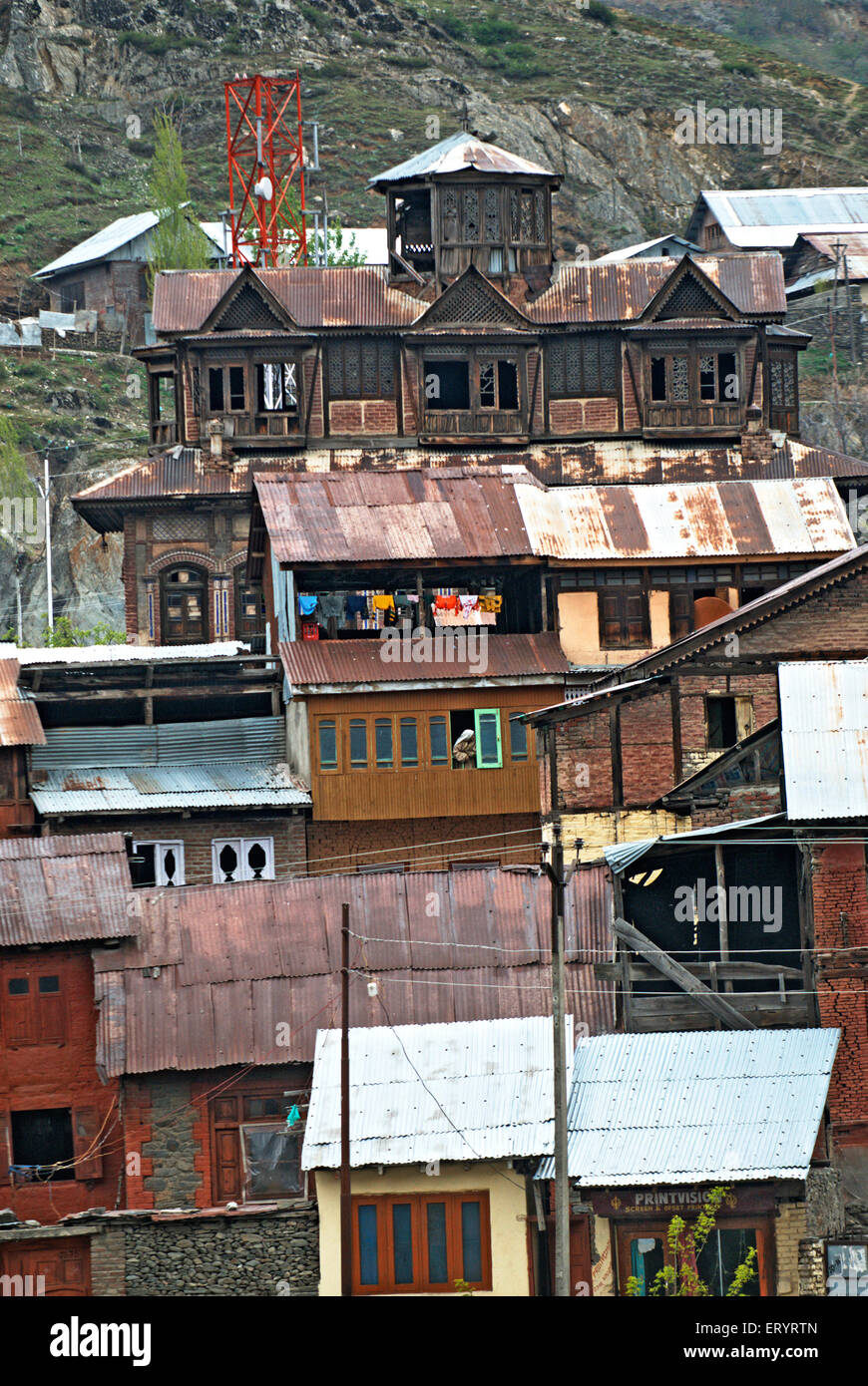 Casa bruciata ; Baramulla ; Jammu e Kashmir ; India , asia Foto Stock