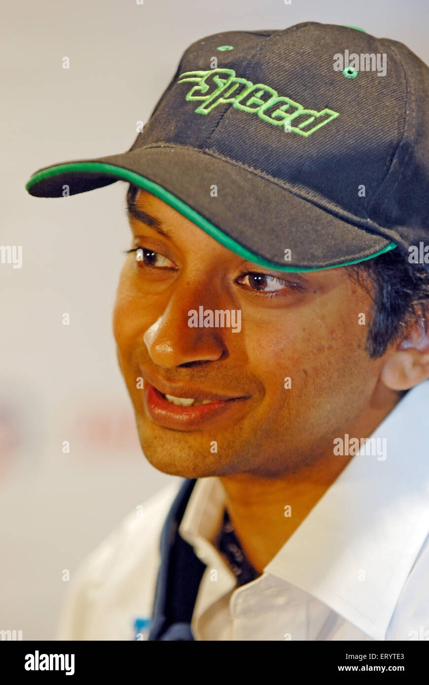 Narain Karthikeyan , pilota di corse , Kumar RAM Narain Karthikeyan , primo pilota di Formula uno originario dell' India , Foto Stock