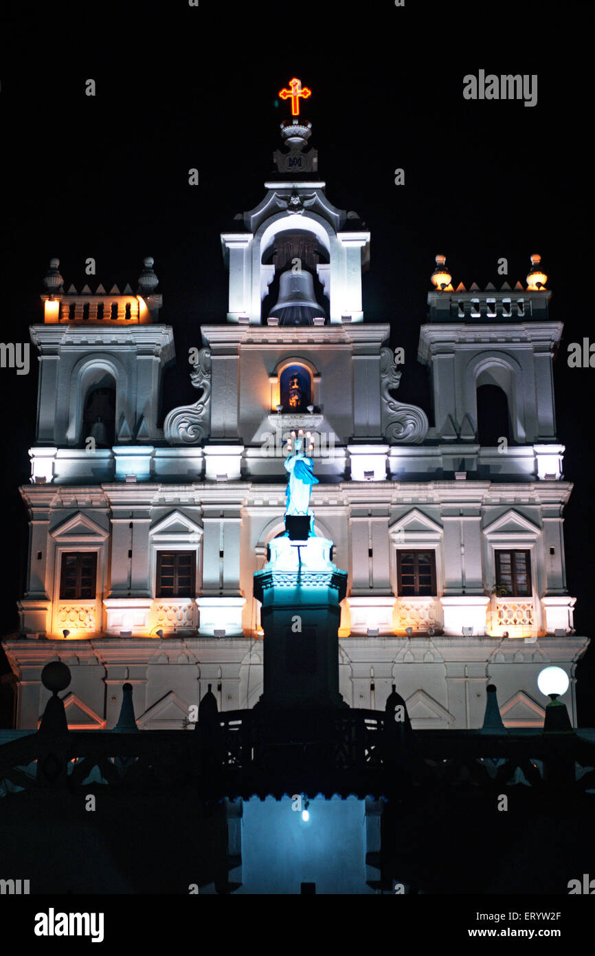 Nostra Signora dell Immacolata Concezione chiesa Panaji ; Goa ; India Foto Stock