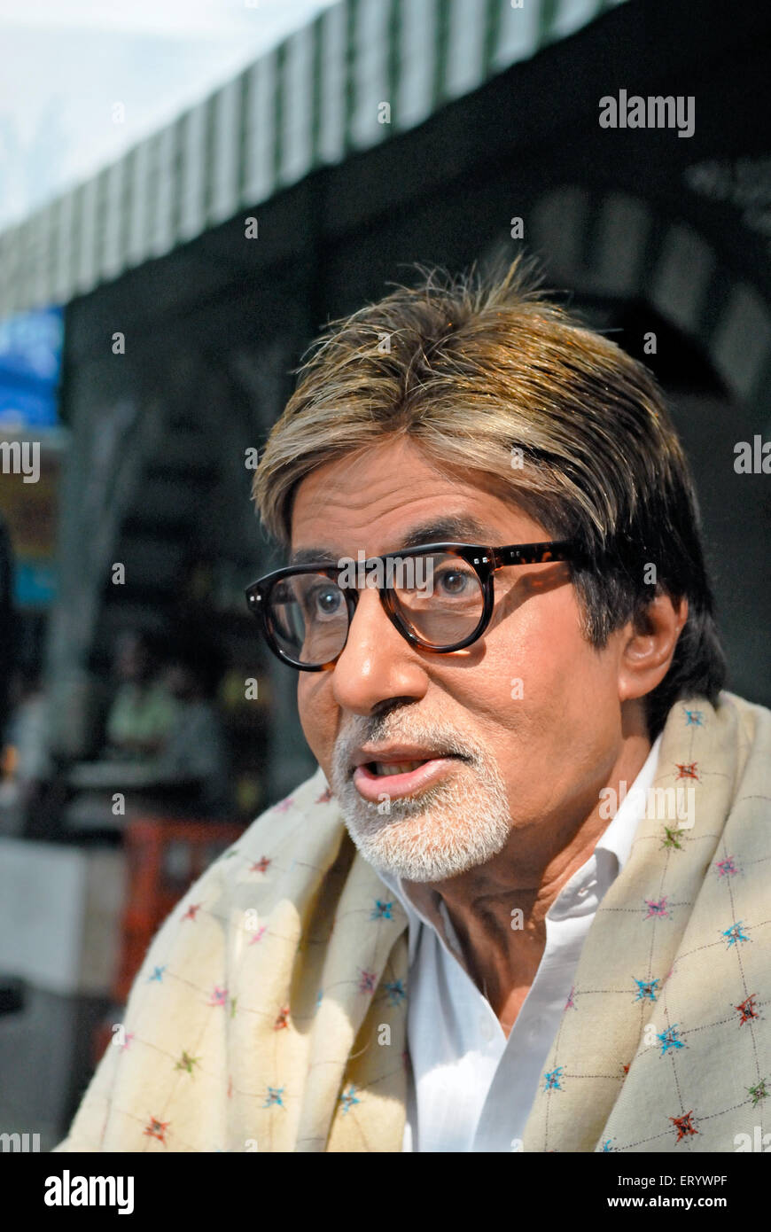 Amitabh Bachchan , attore di film indiano, produttore di film, ospite della televisione, cantante occasionale di riproduzione ed ex politico , India , Asia Foto Stock