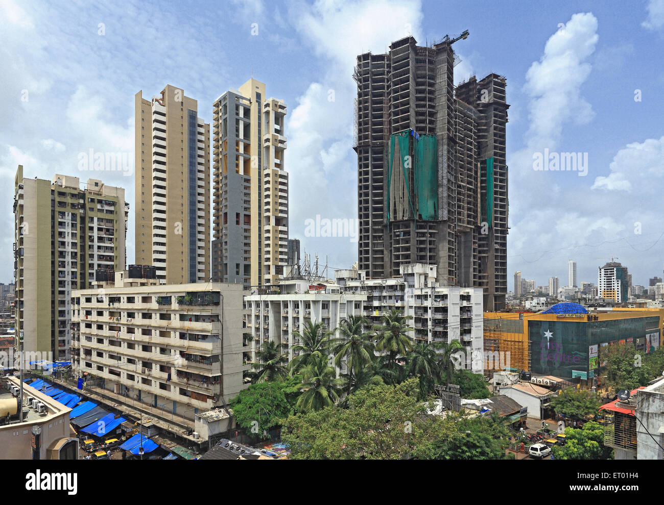 Costruzione di edifici, zona centrale, Bombay, Mumbai, Maharashtra, India, Asia Foto Stock