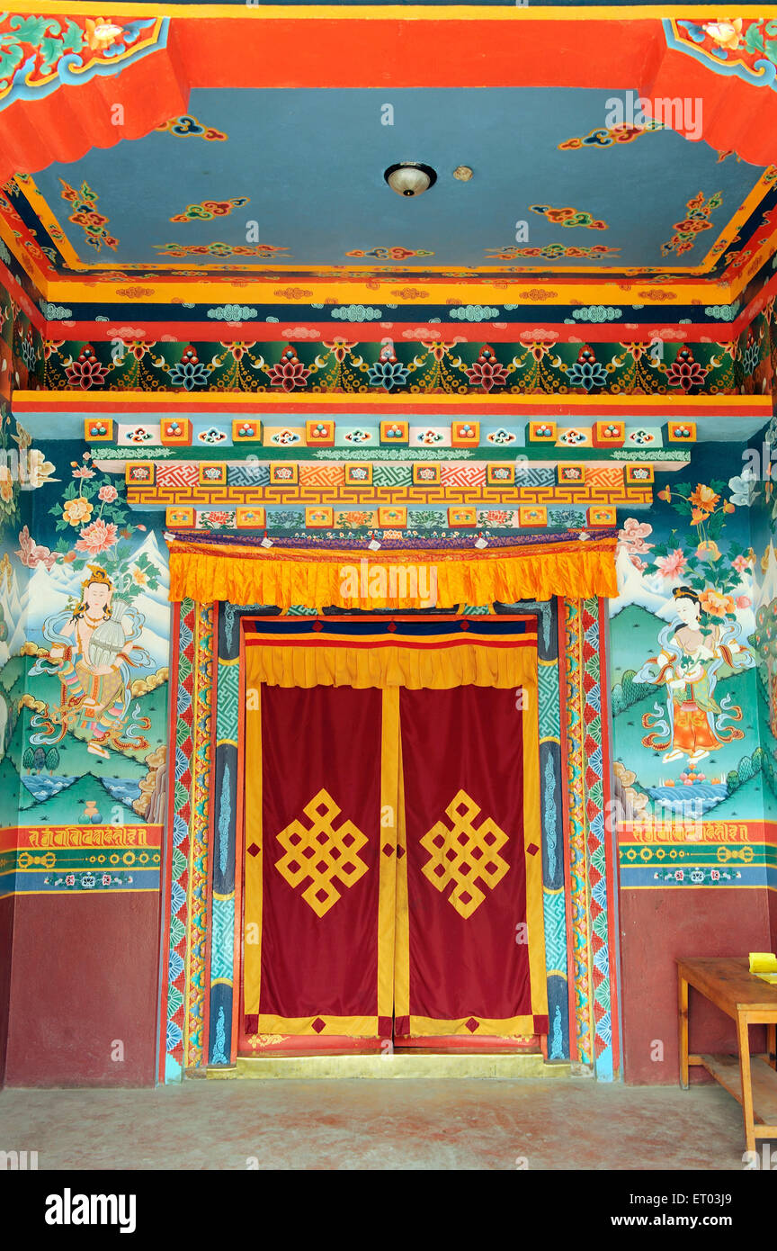 Interno del monastero ; Muktinath ; Nepal Foto Stock