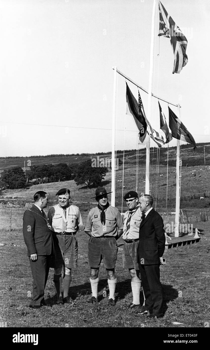 Boy Scout leader, Teesside, 23 agosto 1966. Foto Stock