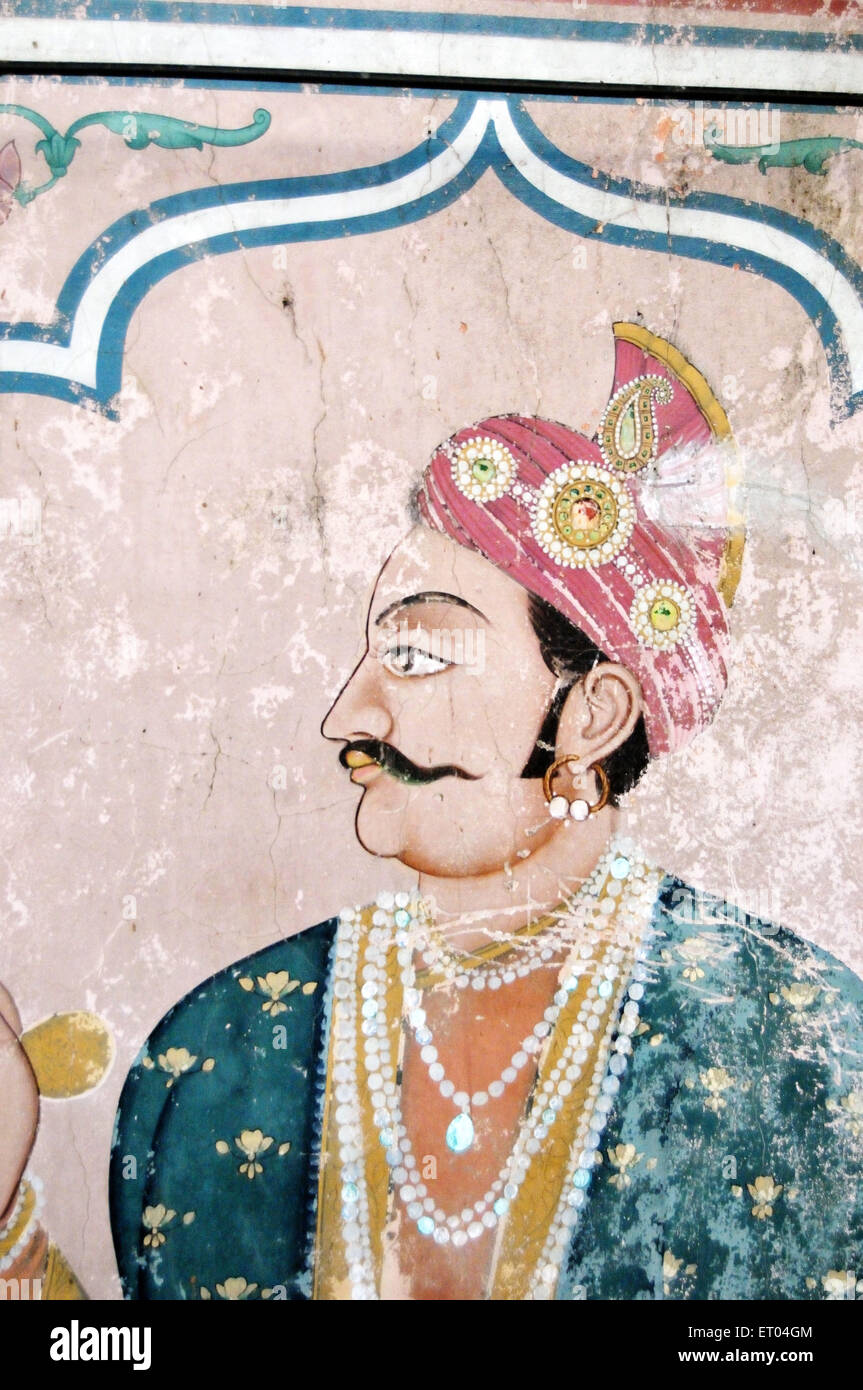 Rajasthan re la pittura a Jantar Mantar Jaipur in India Foto Stock