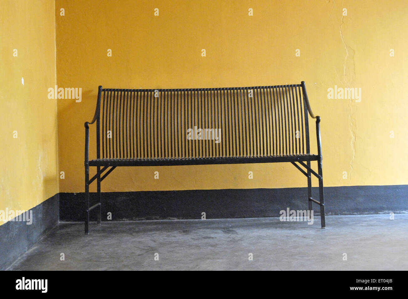 Ferro battuto panca in Tiracol a Goa in India Foto Stock