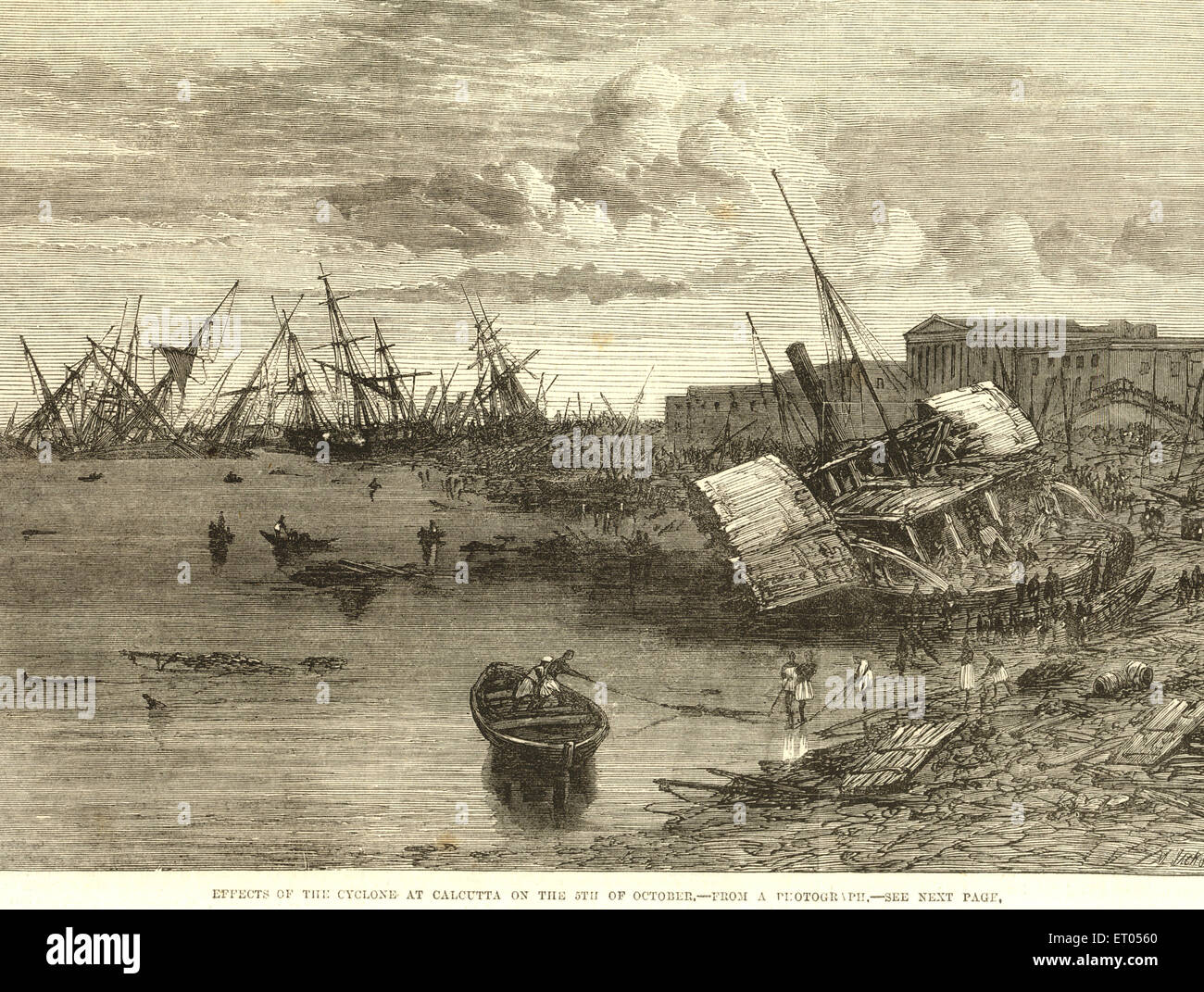 Effetti del ciclone a Calcutta Kolkata ; Bengala Occidentale ; India Foto Stock