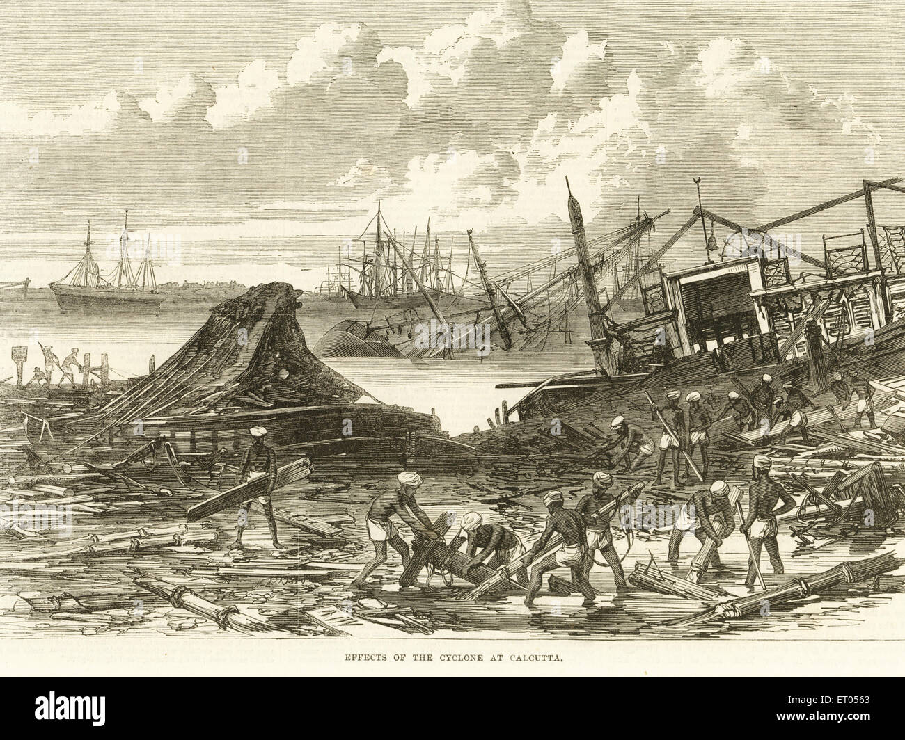 Effetti del ciclone a Calcutta Kolkata ; Bengala Occidentale ; India Foto Stock