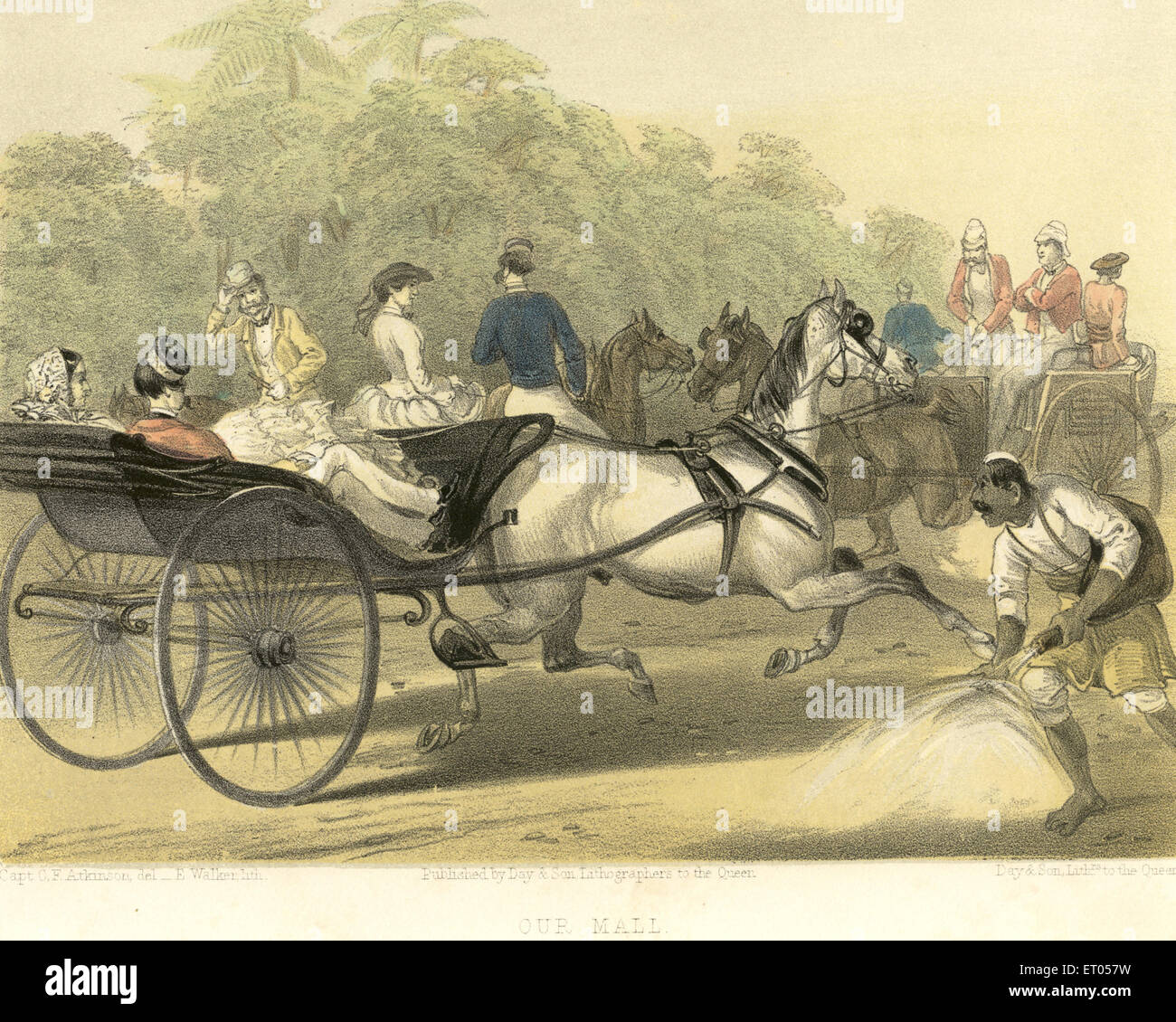 Immagini coloniali indiane ; il nostro centro commerciale ; India ; dipinti inglesi ; immagine vecchia annata 1800s Foto Stock