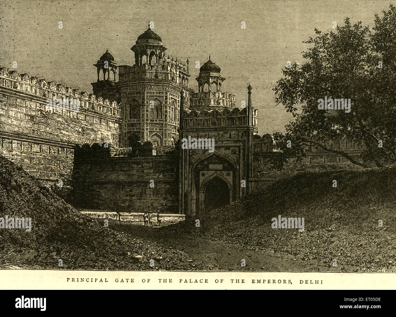 Cancello principale ; palazzo degli imperatori Delhi ; India Foto Stock