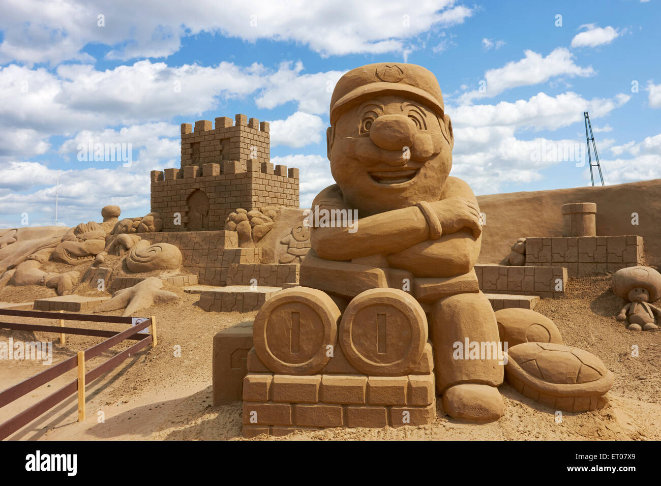 La scultura di sabbia, Lappeenranta FINLANDIA Foto Stock
