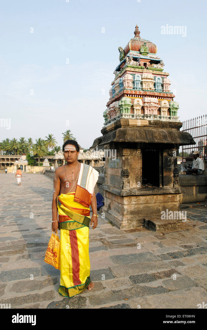 Sacerdote di Chidambaram Nataraja tempio ; Chidambaram ; Tamil Nadu ; India n. MR Foto Stock