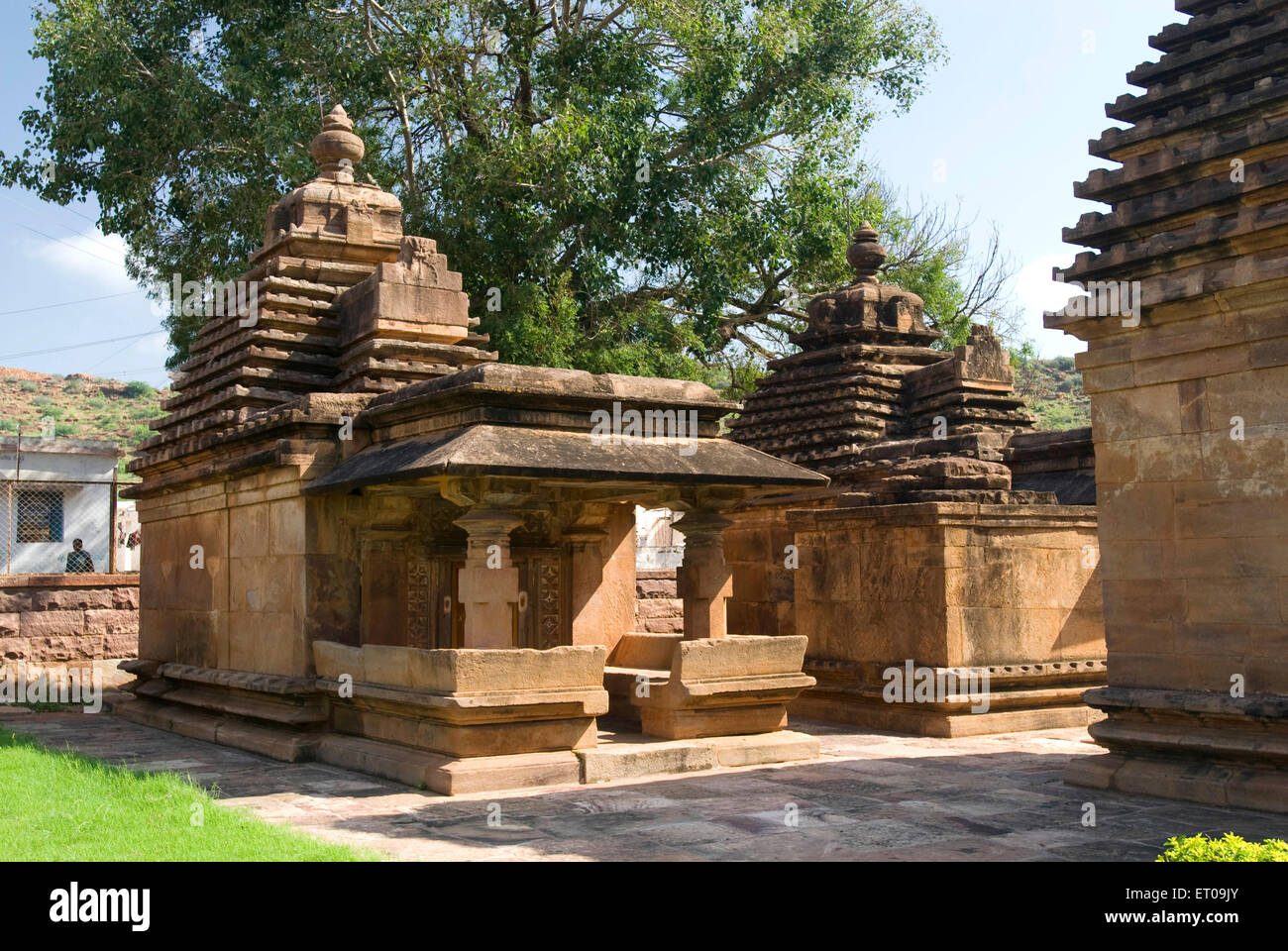 Il tempio Mallikarjuna risalente all XI secolo ; costruito su una stella piano sagomato ; Badami ; Karnataka ; India Foto Stock